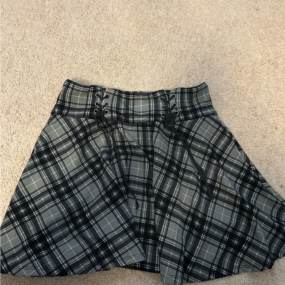 Grey and Black plaid with ties